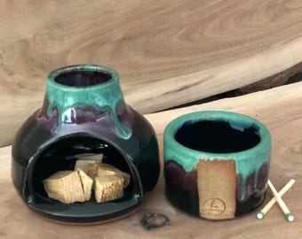 Custom Ceramic Palo Santo Burner & Matchstick Holder | Design Your Own | One of a kind Ceramic Gift | Altarpiece |Ceremonial Incense Set