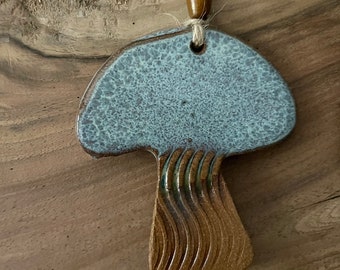 Mushroom Ornament | ceramic decor| Stocking stuffers | Botanical gifts