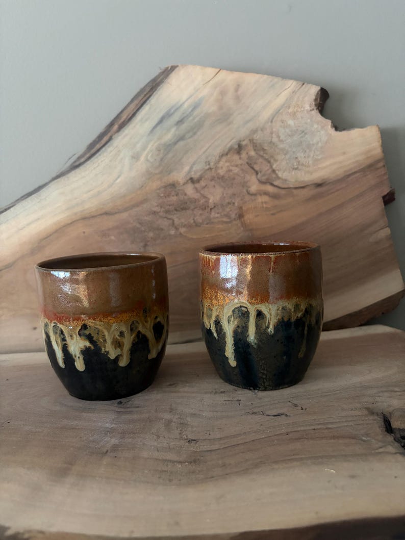 Custom Glazed Pottery Tumbler: Handmade Ceramic Cacao Cup |Sipper image 9