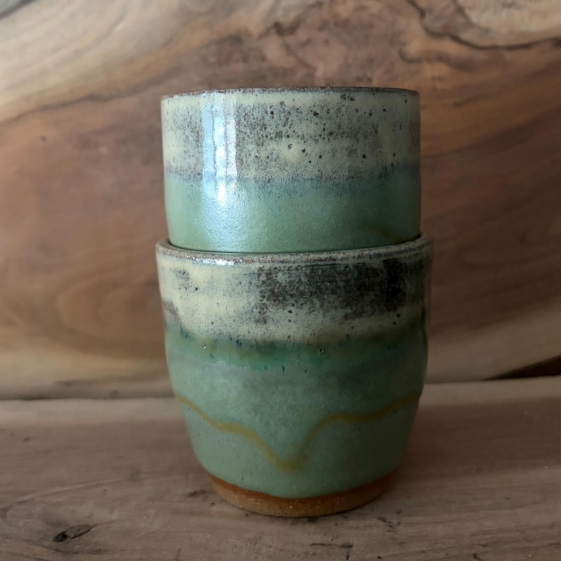 Custom Glazed Pottery Tumbler: Handmade Ceramic Cacao Cup |Sipper image 12