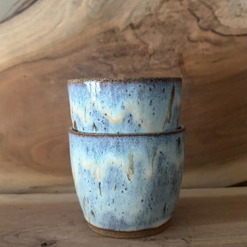 Custom Glazed Pottery Tumbler: Handmade Ceramic Cacao Cup |Sipper image 2