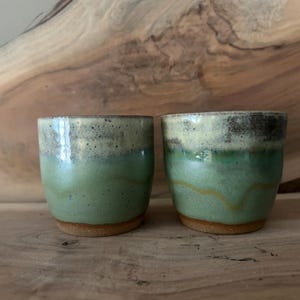 Custom Glazed Pottery Tumbler: Handmade Ceramic Cacao Cup |Sipper image 4