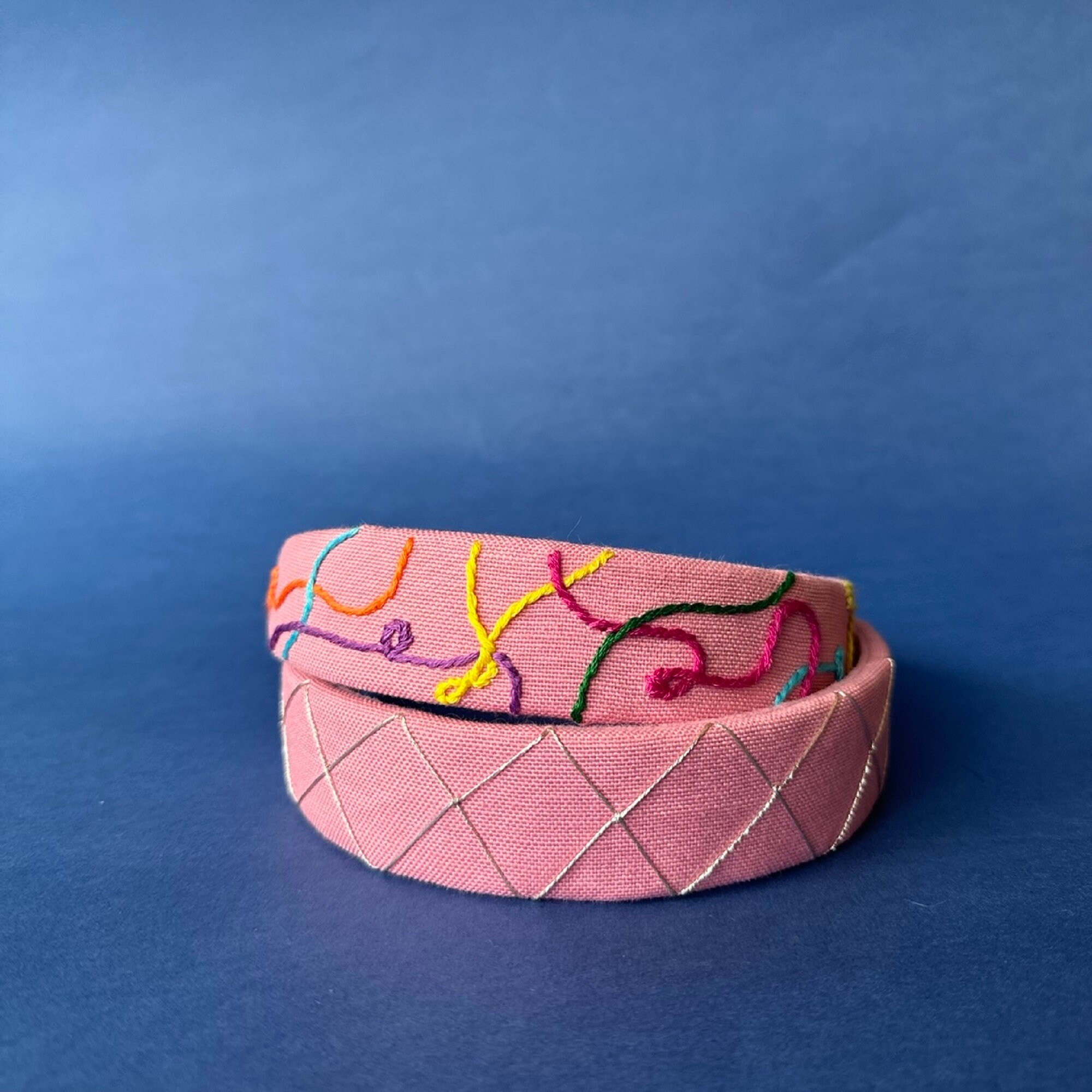 HEADBAND IN PINK MONOGRAM CANVAS 420624 main image 1