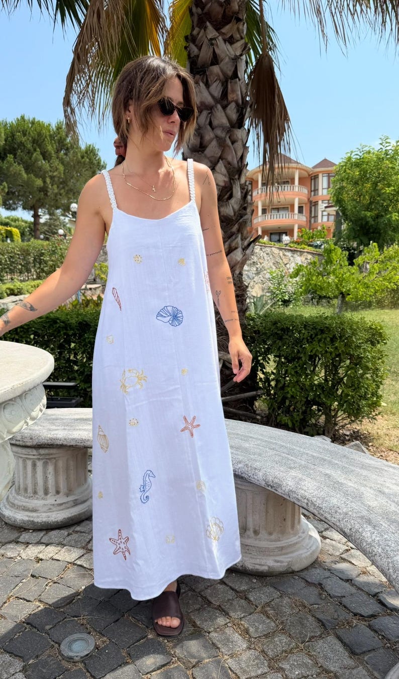 Scoop Neck Dress Seashells