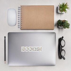 Naklejki Bookish Bubble-free // Naklejki do dziennika czytelniczego, dekoracje Kindle, naklejki na wózek z książkami, dekoracje czytników e-booków, książki kwiatowe, książki i kwiaty