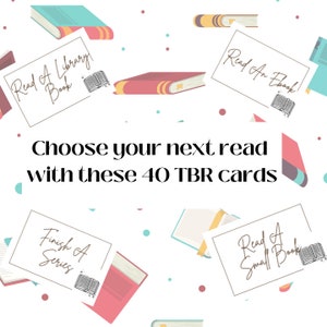 TBR Card Game, Digital Download, Bookish Gift, Reading Challenge, Prompt Cards, Reader Printable, To Be Read List, Booktok, Bookstagram Prop