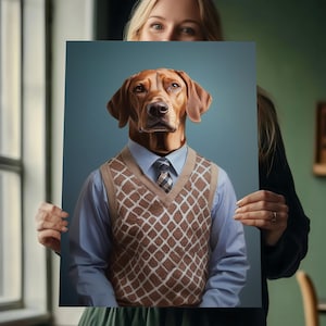Pet Portrait , Custom Pet Portrait, Birthday Gift Idea , Funny Dog Portrait, Gift For Him , Dog Portrait, Gift for Husband , pet loss gifts