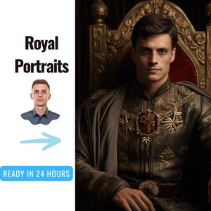 Custom Royal Couple Portrait from Photo | Renaissance Portrait | Couple Canvas Portrait | Royal Couple Gifts | Birthday Gift, Christmas Gift