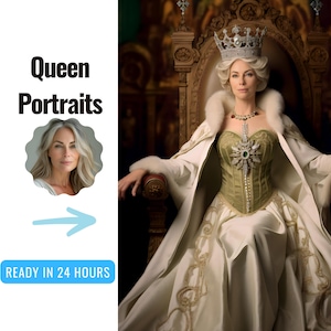 Custom Royal Portrait , Customized Renaissance Portraits , Best Christmas Gift, Royal Queen Portrait , Custom Royal Portrait from Photo