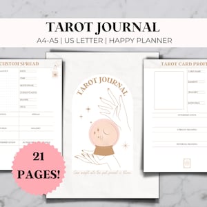 Tarot Journal Printable | Tarot Reading | Tarot Spread Pages | Tarot Workbook