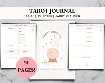 Tarot Journal Printable | Tarot Reading | Tarot Spread Pages | Tarot Workbook