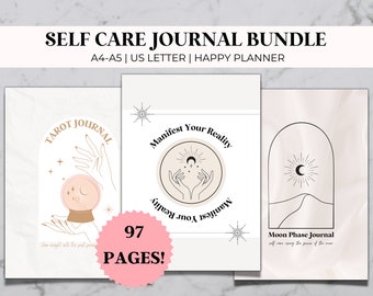 Self Care Journal Bundle | Manifestation Journal | Moon Cycle Journal | Tarot Journal | Law of Attraction