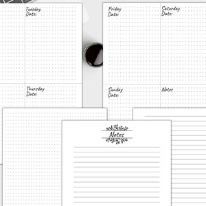 Bullet Journal Printables BUJO Printables Bundle Dot Grid - Etsy
