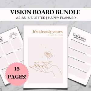 Vision Board Printables Positive Affirmations Gratitude - Etsy