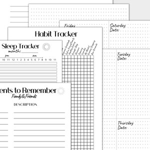 Bullet Journal Printables BUJO Printables Bundle Dot Grid - Etsy