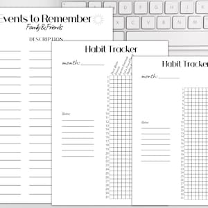 Bullet Journal Printables BUJO Printables Bundle Dot Grid - Etsy