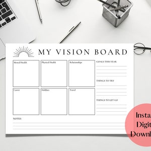 Vision Board Printables Law of Attraction Kit - Etsy