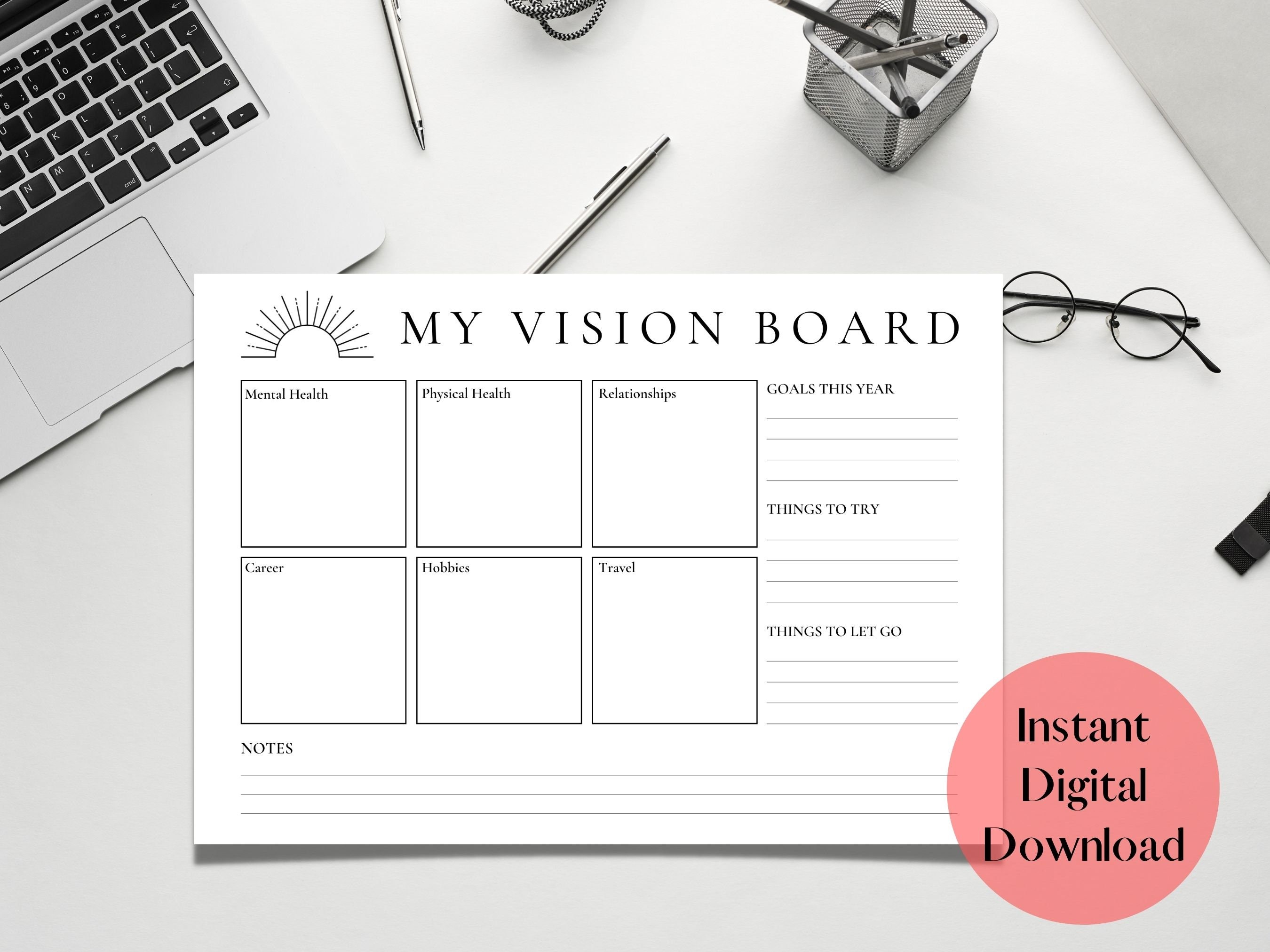 Vision Board Printables Law of Attraction Kit | Etsy Canada