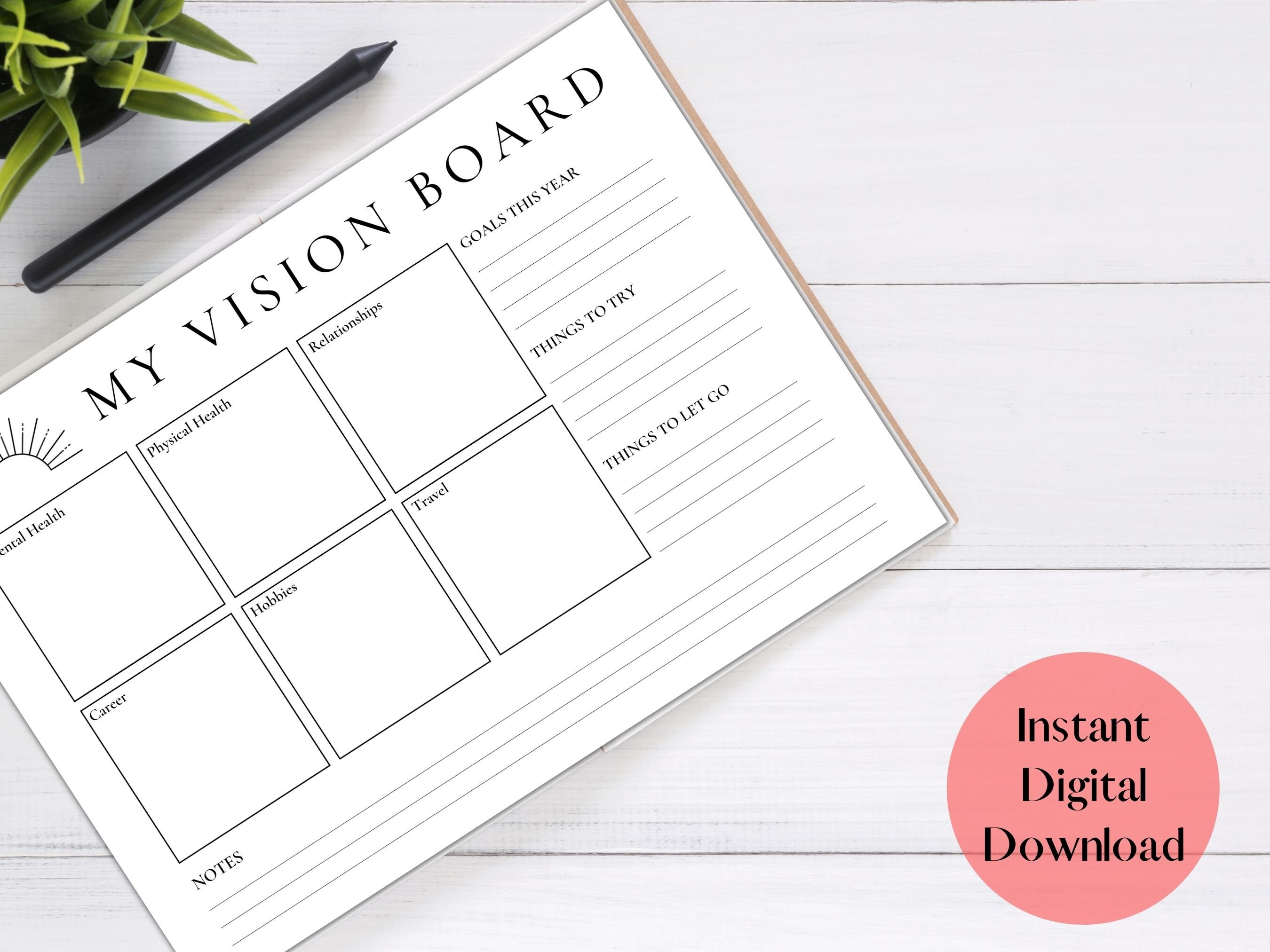 Vision Board Printables Law of Attraction Kit | Etsy Canada