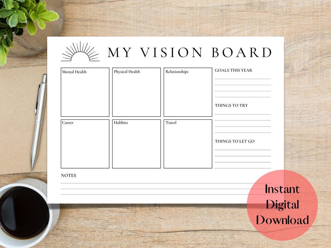 Vision Board Printables Law of Attraction Kit | Etsy Canada