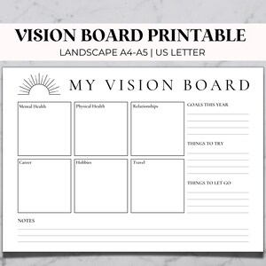 Vision Board Printables Law of Attraction Kit - Etsy