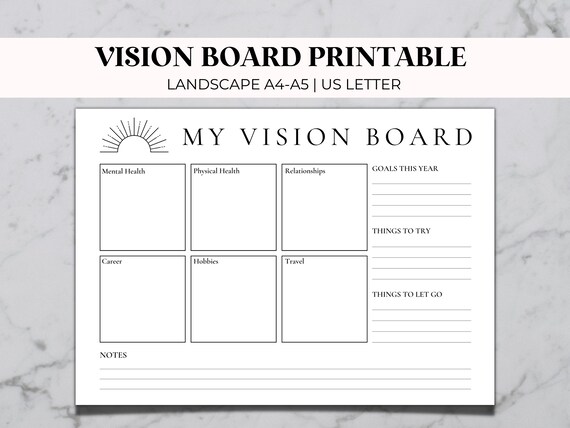 Vision Board Printables Law of Attraction Kit - Etsy