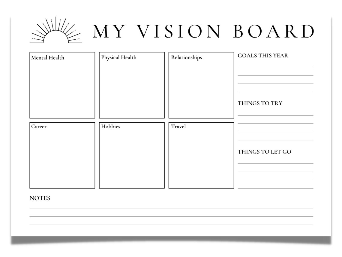 Vision Board Printables Law of Attraction Kit - Etsy