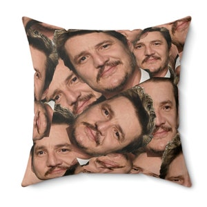 Pedro Pascal Square Pillow, Pedro Pascal Decor, Cushion