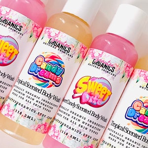 Body Wash Minin's |Travel Size Body Wash for skin hydration and moisturization. Natural Body Wash | Tropical and Sweet-Scented Body Wash