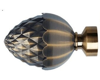 ACORN Cast Metal Lamp Finials, (1-Pair) Antique Brass w/Dual Threads – Lamp Finial Designs