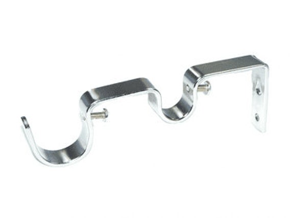 Stainless Steel Curtain Pole Bracket Brackets 19mm 28mm Double Passing Ceiling 