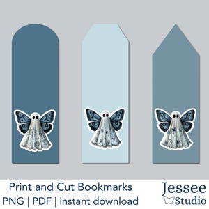 Ghost Printable Bookmarks, Bookmark PNG, Digital Bookmarks, Cute Ghost Bookmarks, Halloween Bookmarks, Cute Bookmarks, Ghost, Bookmarks, PNG