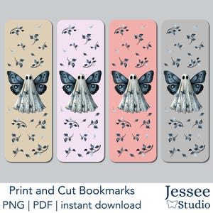 Ghost Printable Bookmarks, Bookmark PNG, Digital Bookmarks, Cute Ghost Bookmarks, Halloween Bookmarks, Cute Bookmarks, Ghost, Bookmarks, PNG