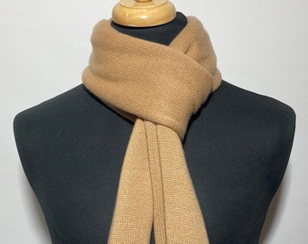 Cashmere & Cotton Knitted Scarf  . Designed and Made in Scotland.