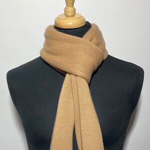 Cashmere & Cotton Knitted Scarf  . Designed and Made in Scotland.