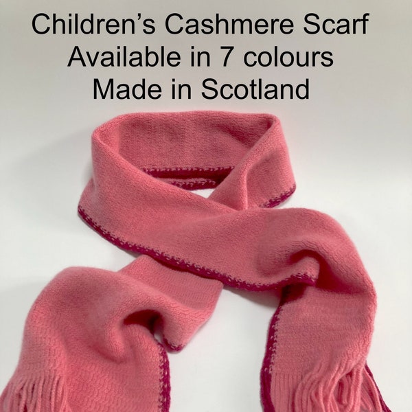 Childrens Pure Cashmere Scarf - Made in  Scotland