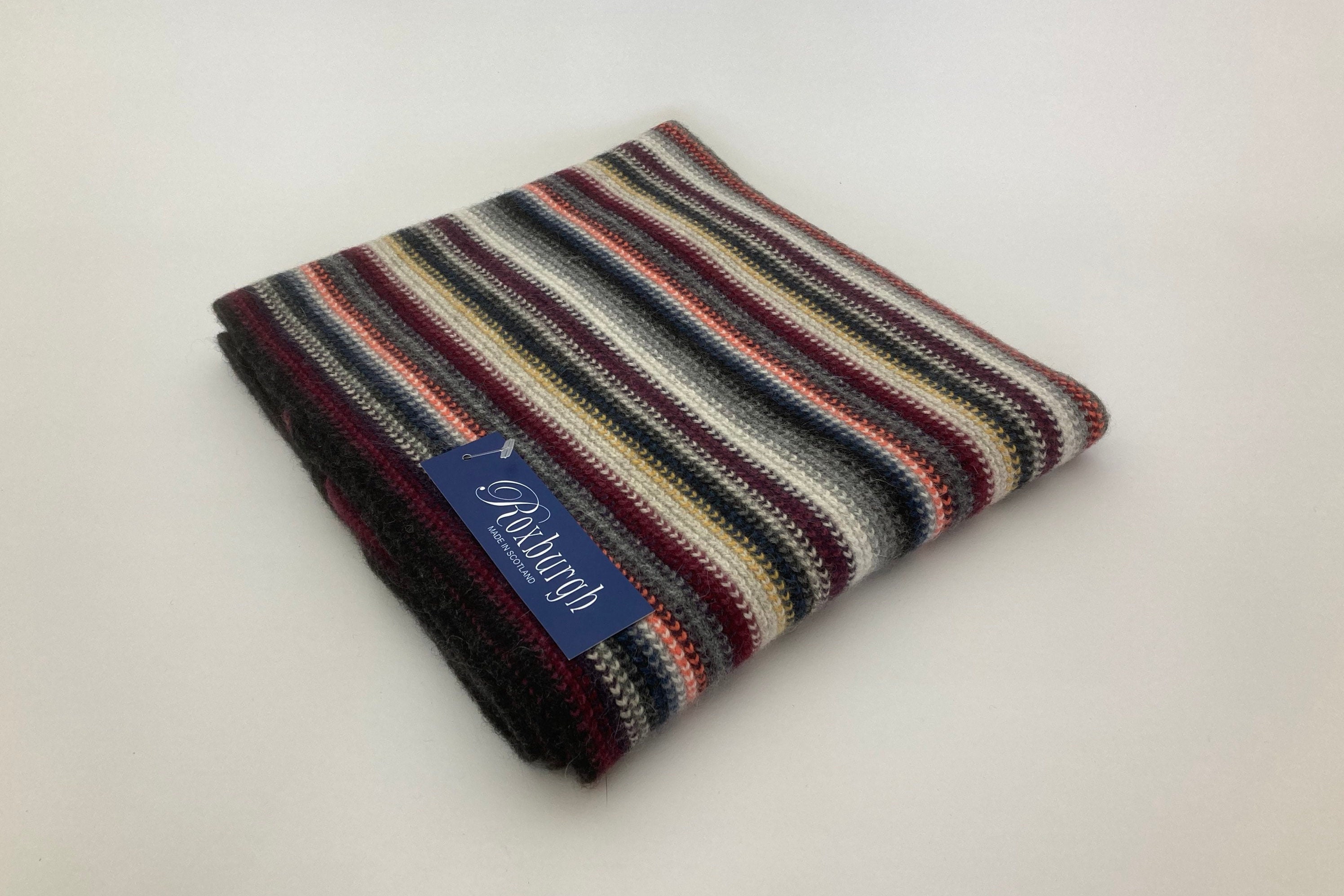 [NOTHING WRITTEN] CLASSIC LAMBSWOOL ANGORA スカーフ★24AW★ Lambswool & Angora Warp Knitted Scarf in Classic Multi