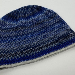 Lambswool & Angora Hat in Multi Colour Zig Zag Pattern Designed and Made in Scotland Midnight