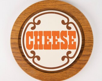 Vintage Native Wood Cheese Board: MCM Kitsch Kitchen Decor