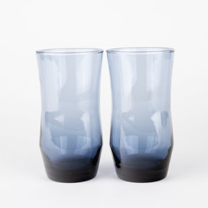 Vintage Libbey Apollo Blue Tumblers - MCM Collectible Glass Set