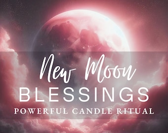 May New Moon Blessings Candle Burning Ritual, Energy Healing, Luck, Prosperity, Health, 2024