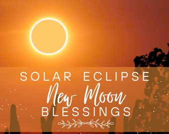 April Solar Eclipse New Moon Blessings Candle Burning Ritual, Energy Healing, Luck, Prosperity, Health, 2024