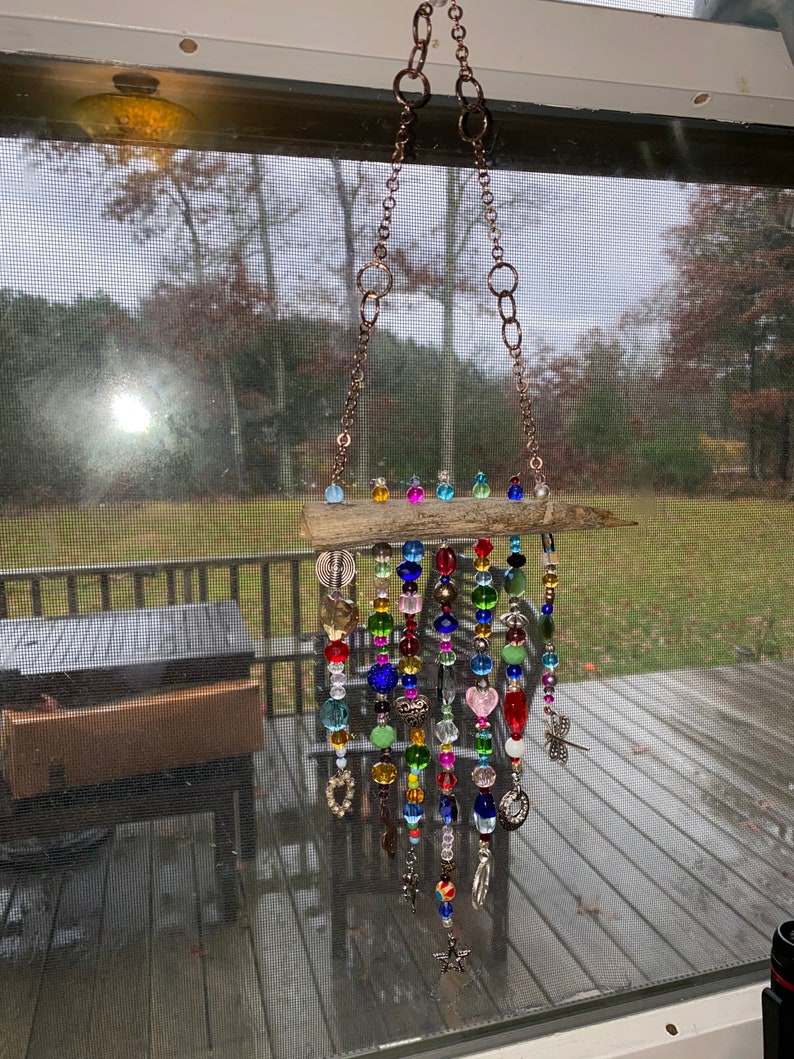 Suncatcher / Bead Curtain / Driftwood Mobile Etsy