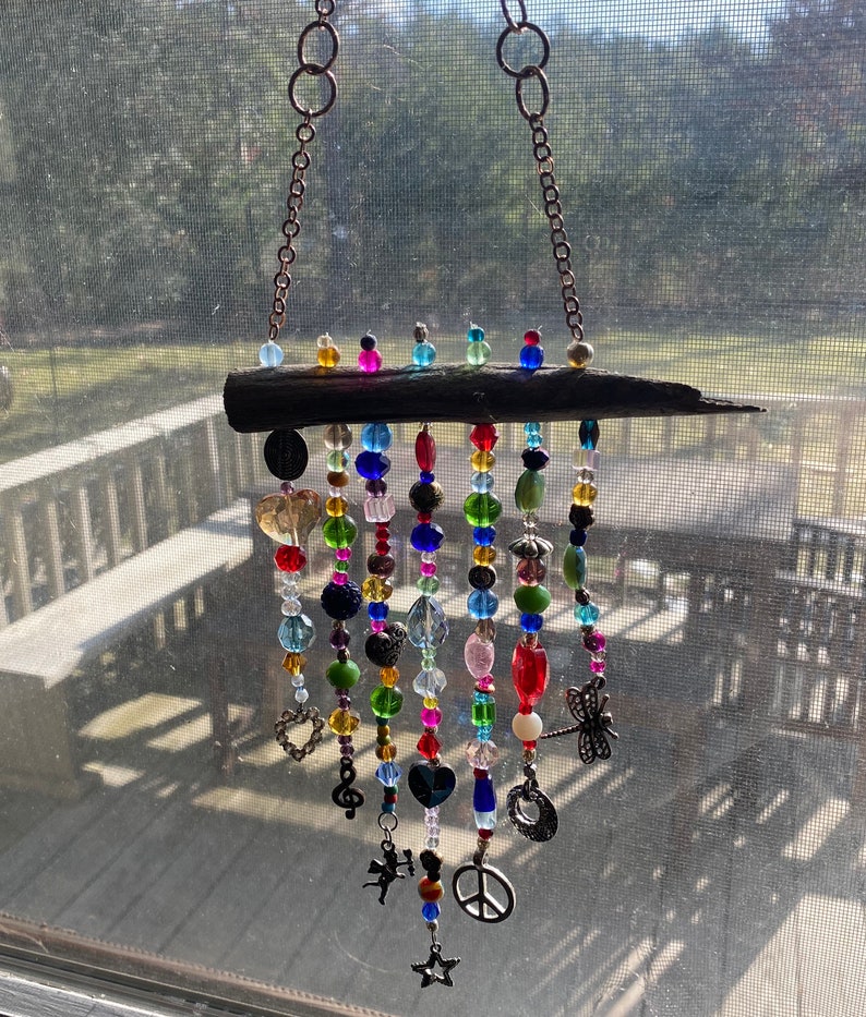 Suncatcher / Bead Curtain / Driftwood Mobile Etsy
