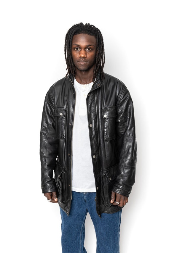 Versace Sport Blackout Leather Jacket 