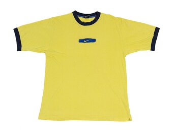 yellow vintage nike sweatshirt