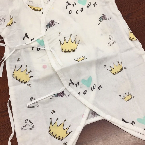 Baby Hospital Gown - Crowns