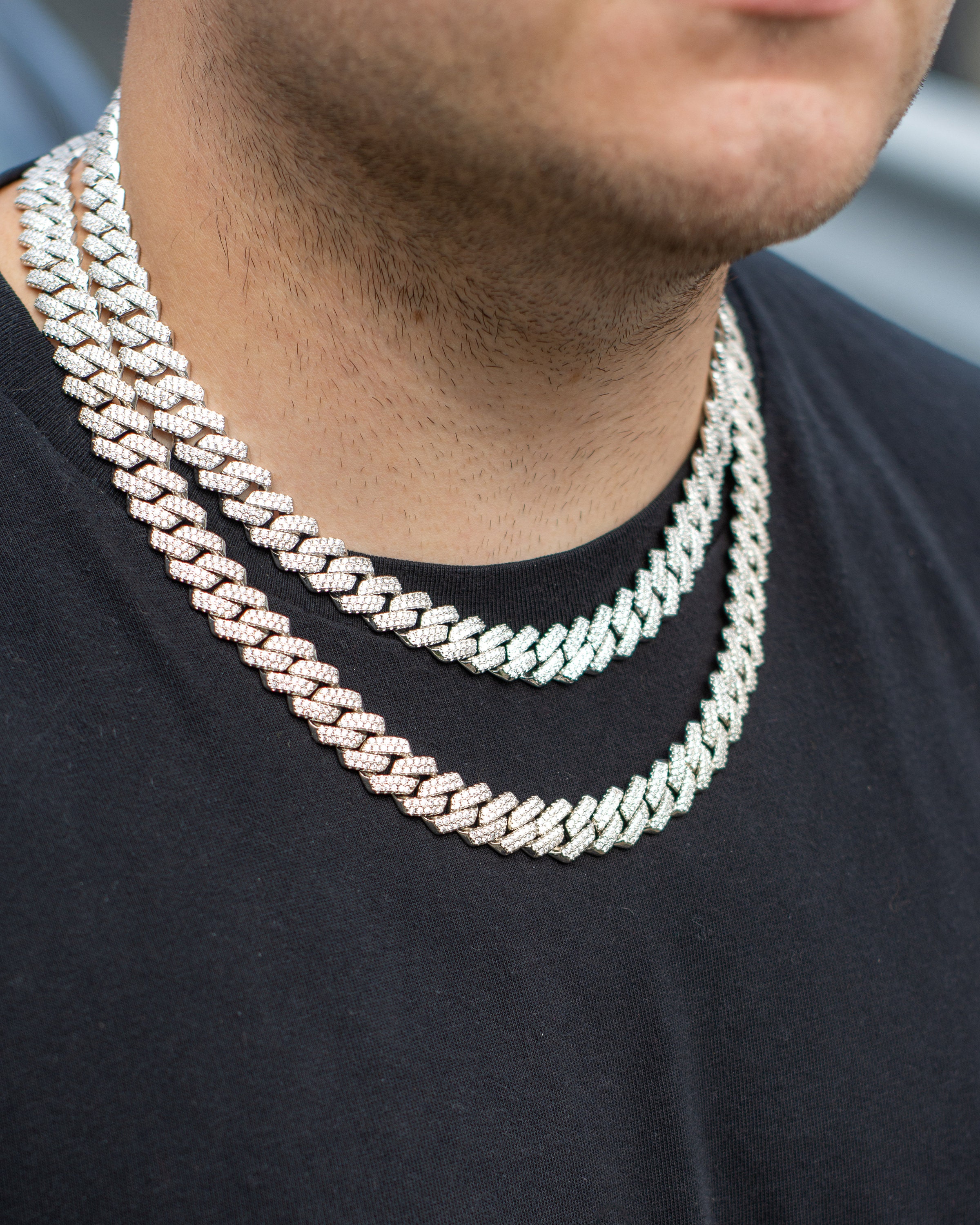 14k Iced Out Thick 20mm Prong Set Miami Cuban Link Chain New Zealand ...