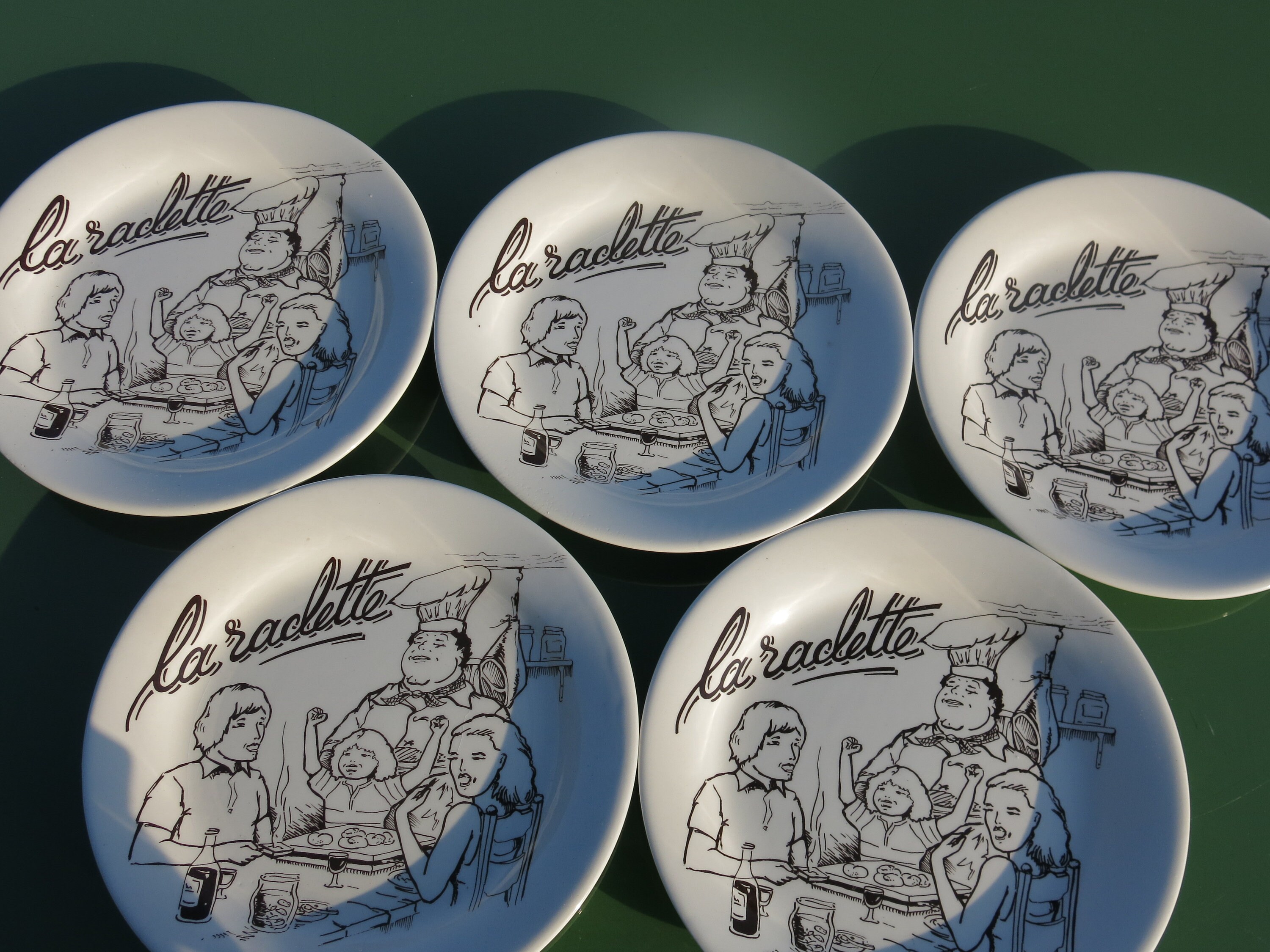 5 Assiettes à Raclette Ironstone Tableware Vintage