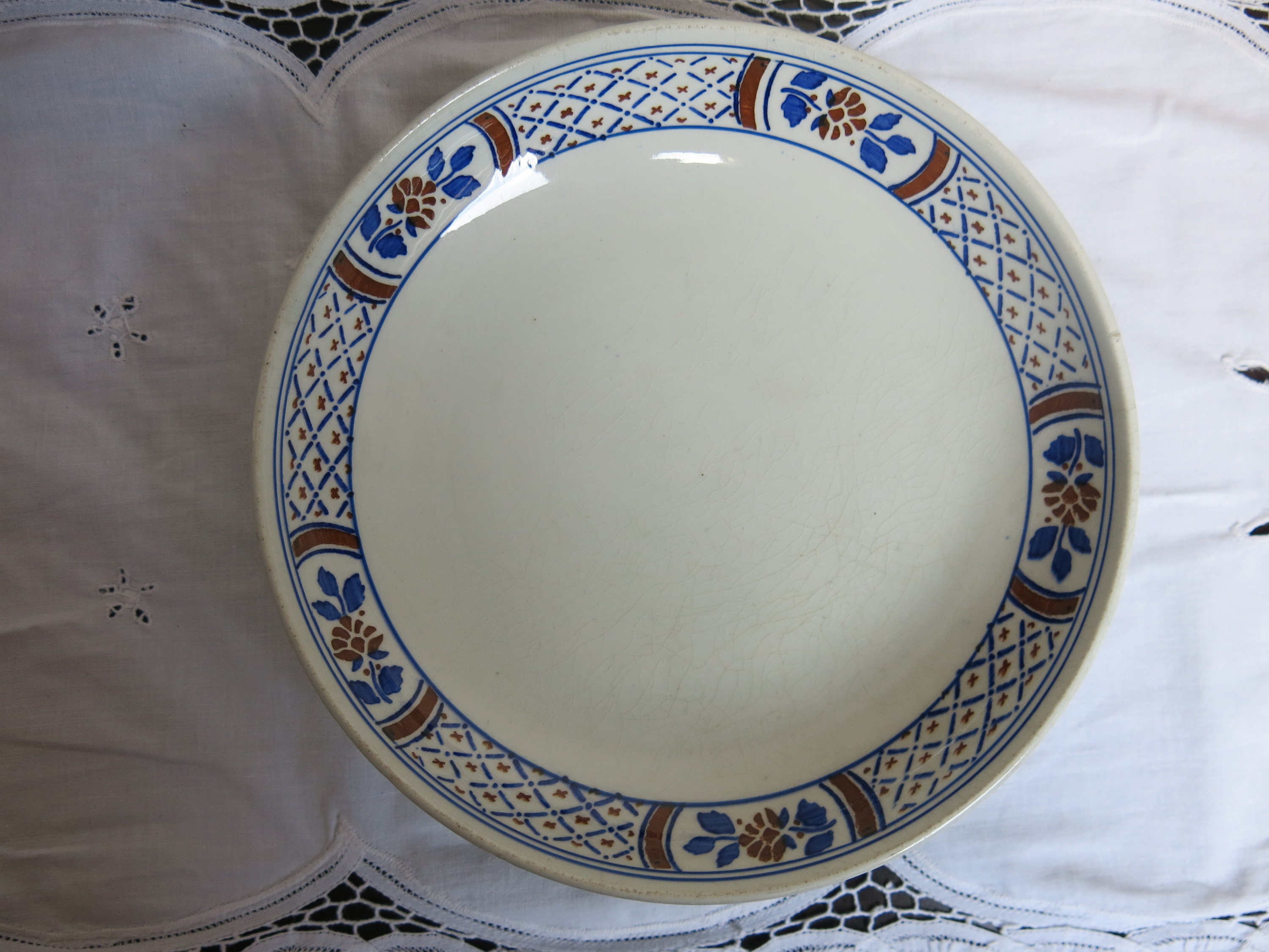 Saladier en Porcelaine Française Kg Luneville Vintage